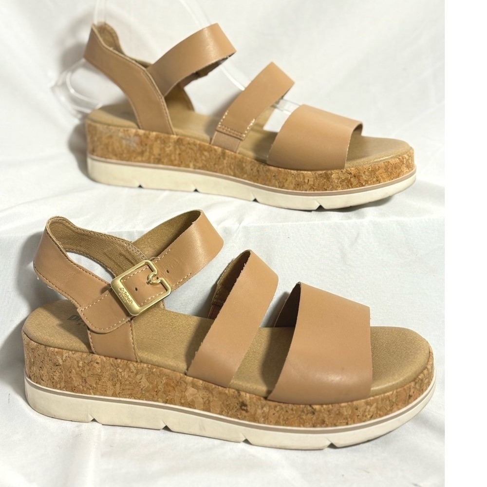 Dr Scholls size 9.5 Once Twice sandal adjustable ankle strap faux leather - Picture 4 of 11